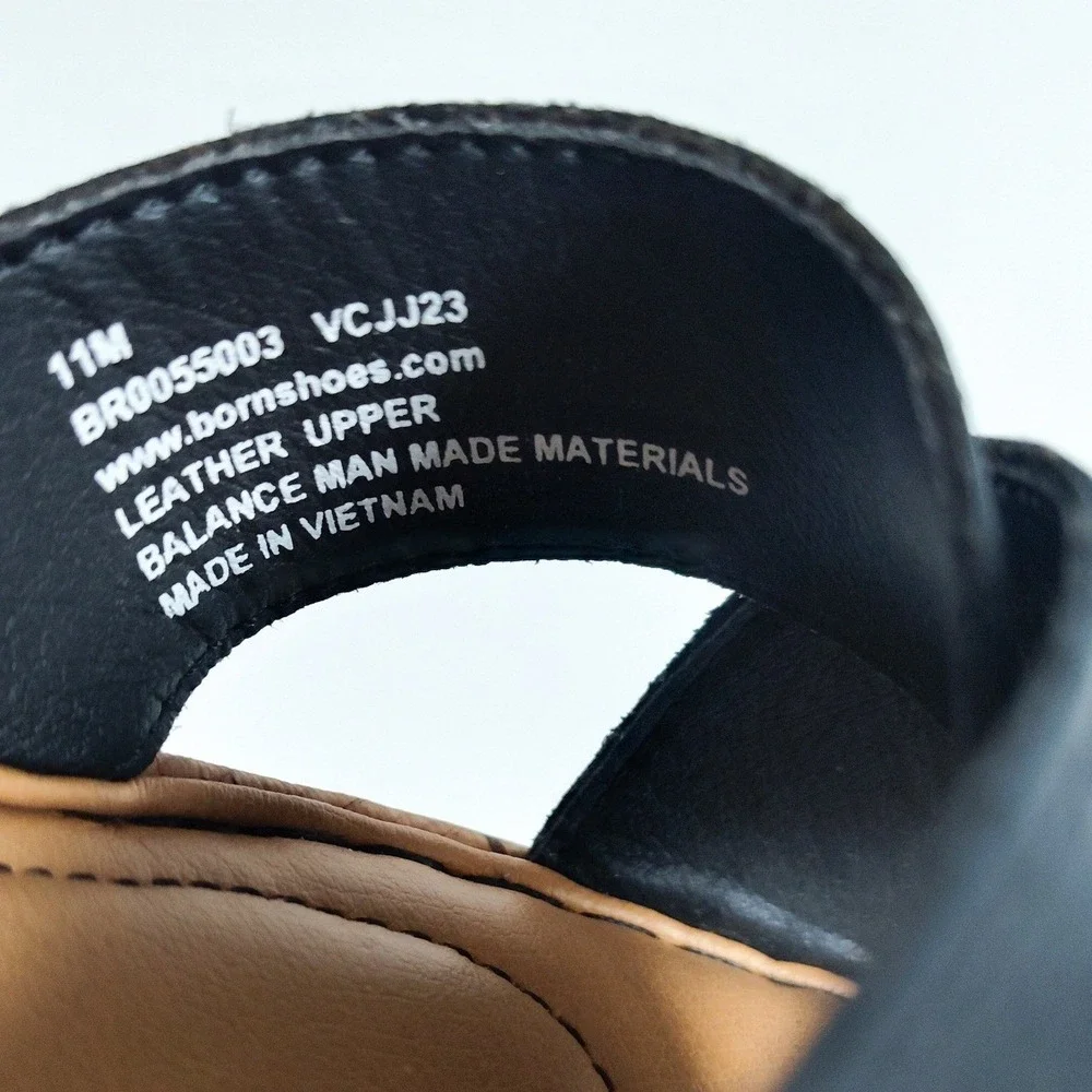 New Born Wedge Sandals 11‎ Leather Cork Ankle Strap Comfort Boho Preppy Travel